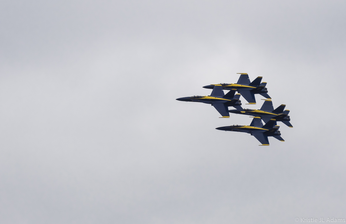 US Navy Blue Angels flying over Lake Washington during Seafair 2016