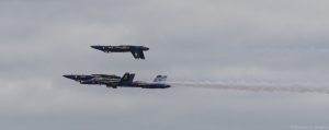 US Navy Blue Angels flying over Lake Washington during Seafair 2016