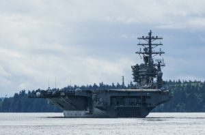 Making the turn - USS Nimitz departs for deployment 2017