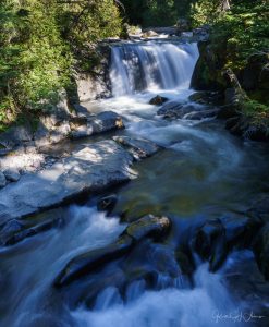 Lake Trail Waterfall in Mount Rainier National Park