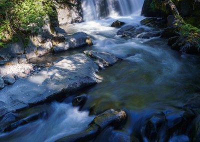 Lake Trail Waterfall in Mount Rainier National Park