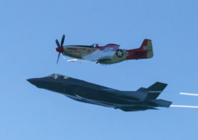 Gig Harbor Wings and Wheels 2021 Air Force Heritage Flight P-51 Mustang “VAL-HALLA” and F-35 03
